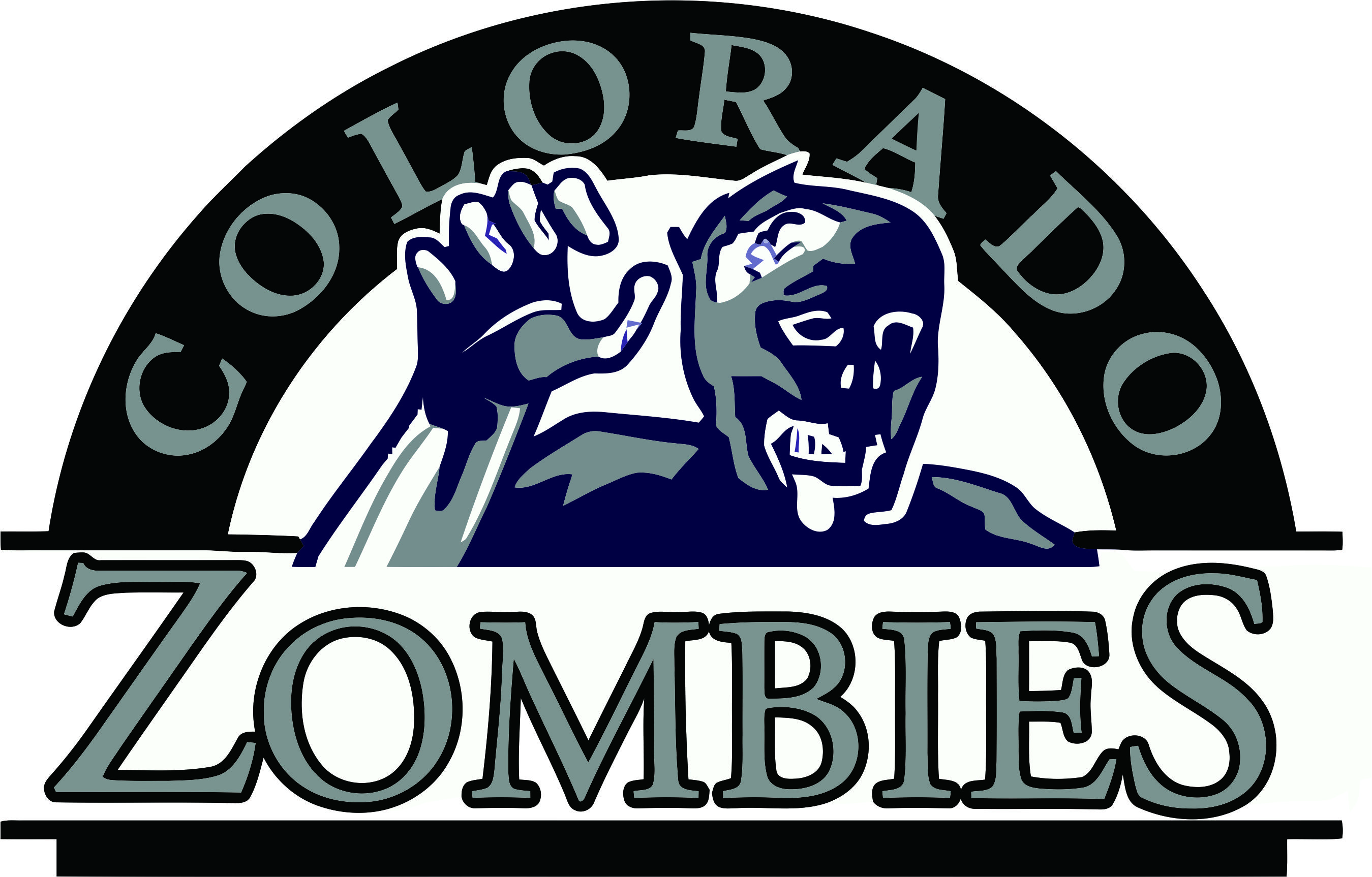 Colorado Rockies Zombies Logo fabric transfer